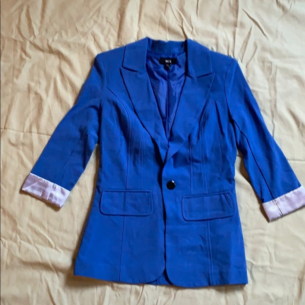Blue suit jacket
